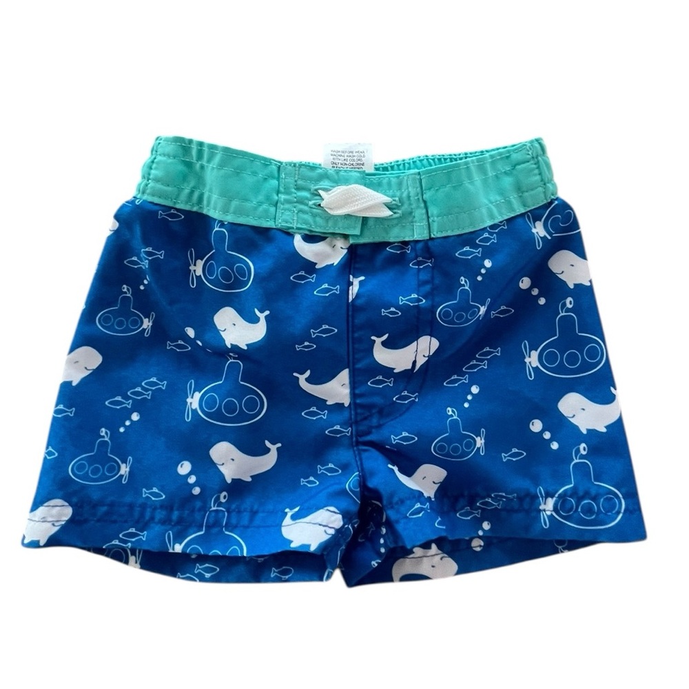 ❤️ 5 for $15! Blue Whale Swim Trunks – Size 3–6M